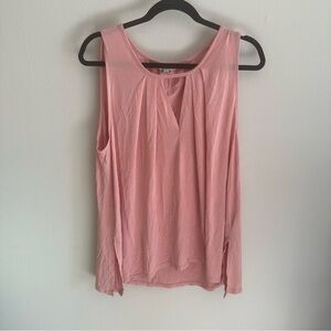 Lucky Brand Large Pink Keyhole Sleeveless Tank Top